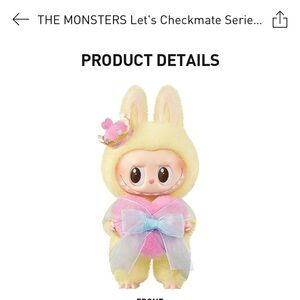 Labubu checkmate queen with Bow. Authentic from Popmart. New in box.